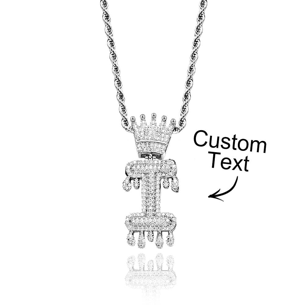 Custom Name Necklace Iced Out Letter Chain Hip Hop Necklace For Men - soufeelus