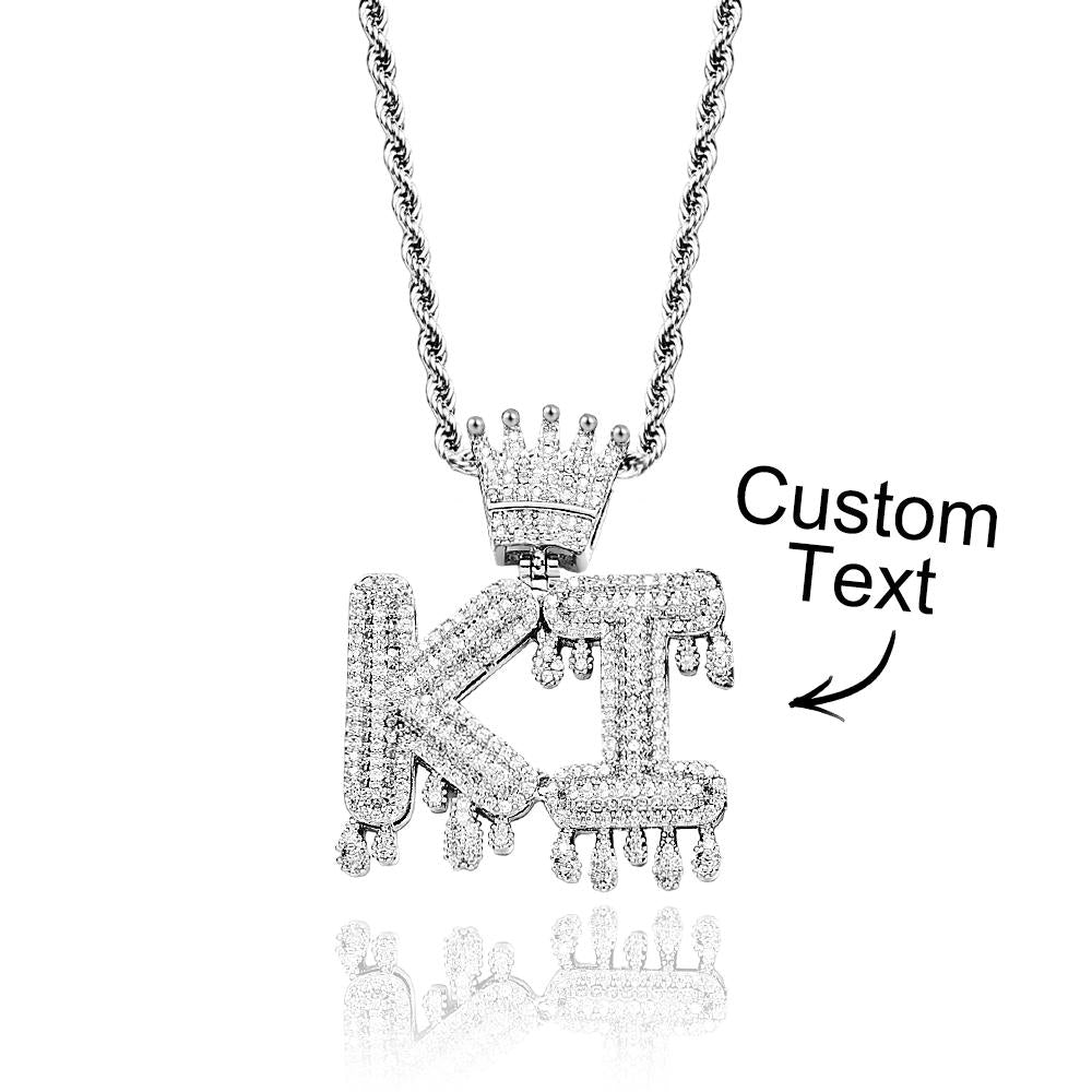 Custom Name Necklace Iced Out Letter Chain Hip Hop Necklace For Men - soufeelus
