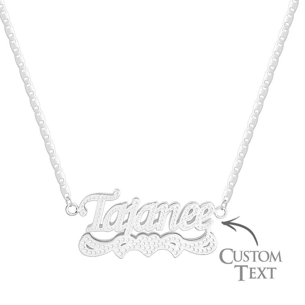 Custom Name Necklace Hip Hop Fashion Heart Decor Necklace Gifts for Him - soufeelus