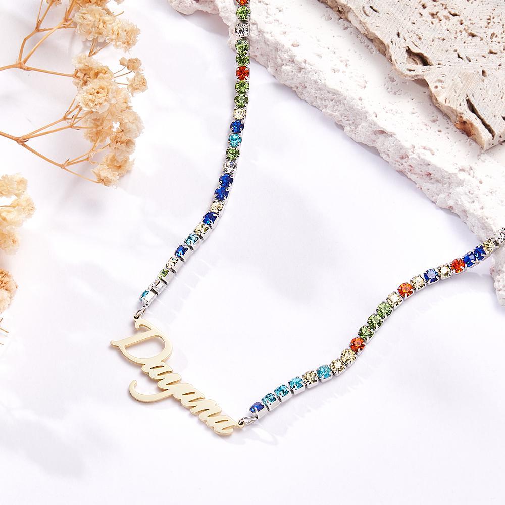 Custom Name Necklace Tennis Chain Fashion Gift - soufeelus