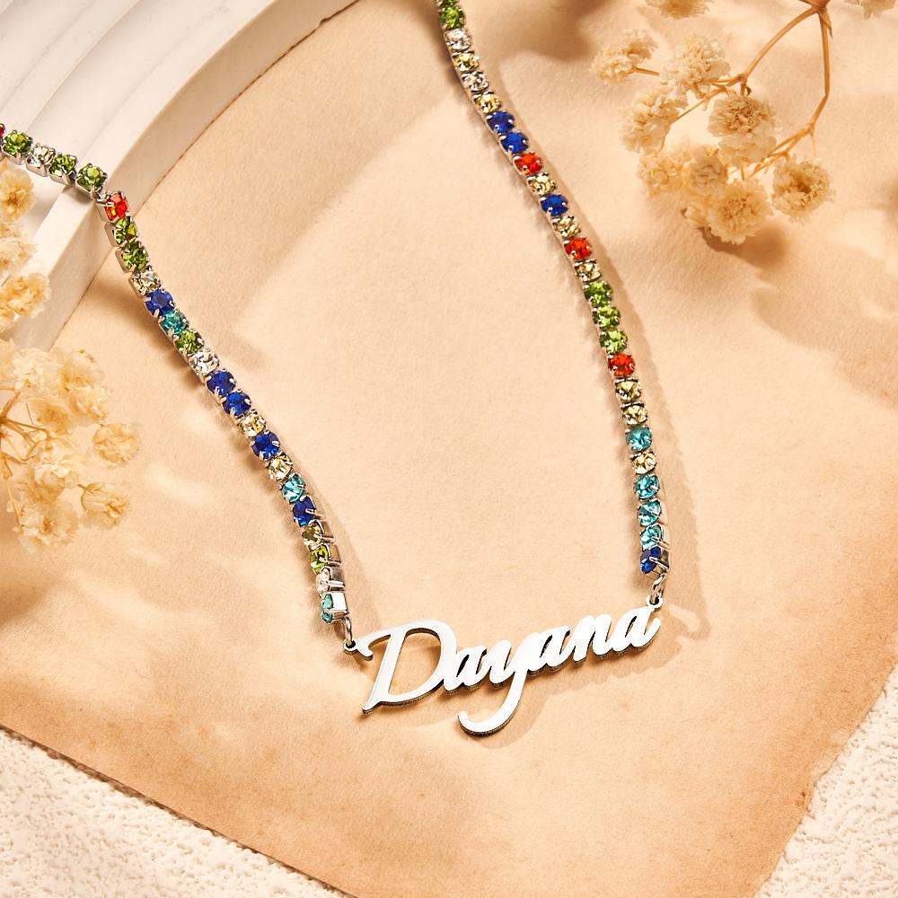 Custom Name Necklace Tennis Chain Fashion Gift - soufeelus