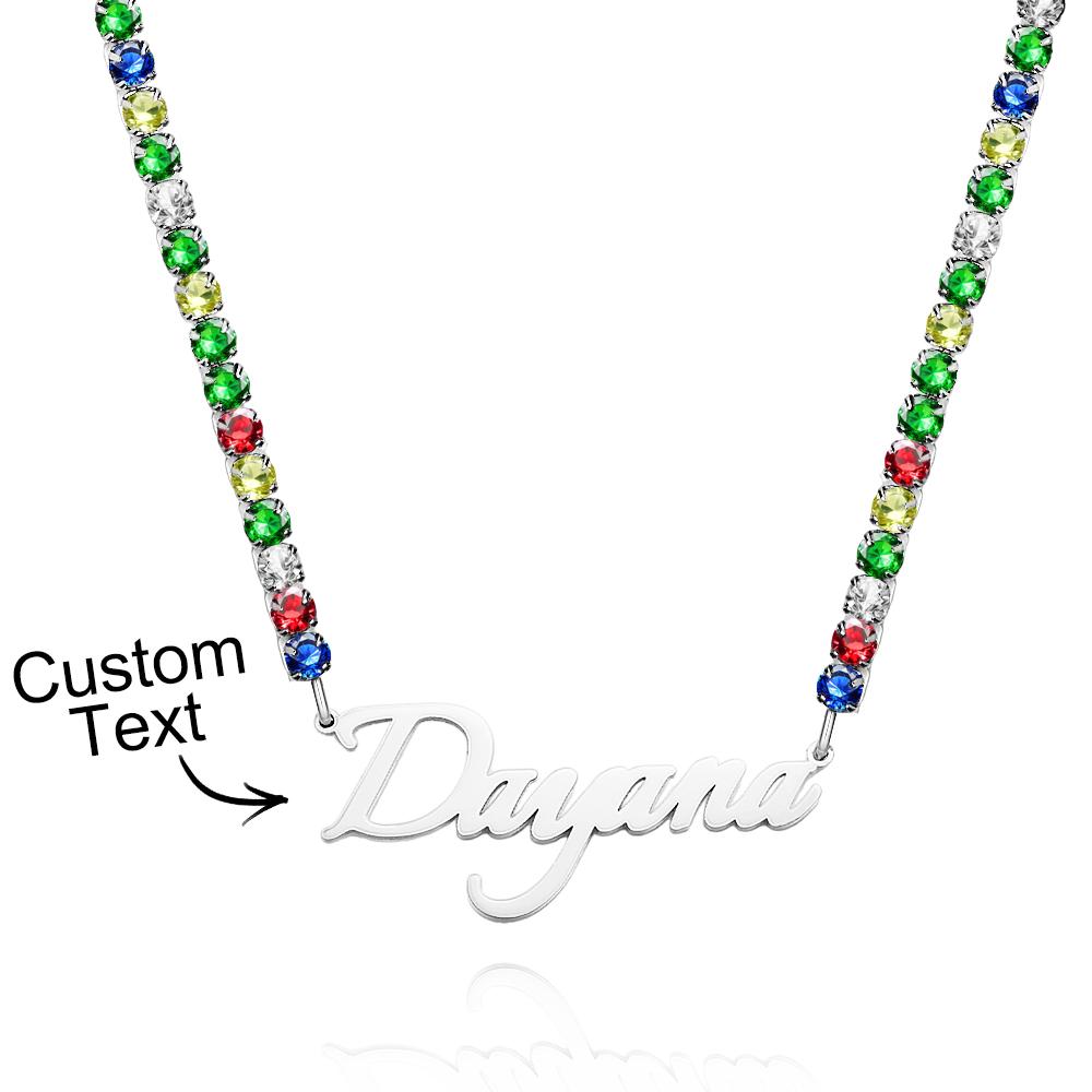 Custom Name Necklace Tennis Chain Fashion Gift - soufeelus