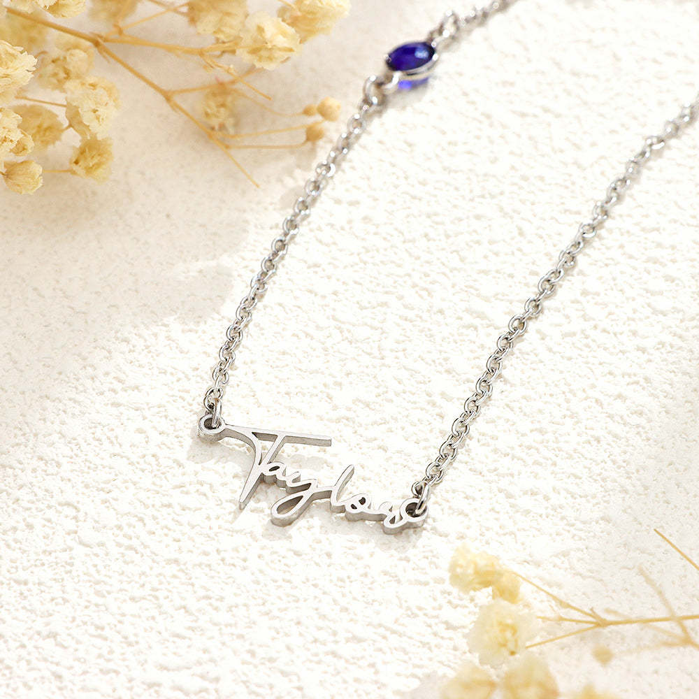 Custom Name Necklace with Diamonds Fashion Necklace for Her - soufeelus