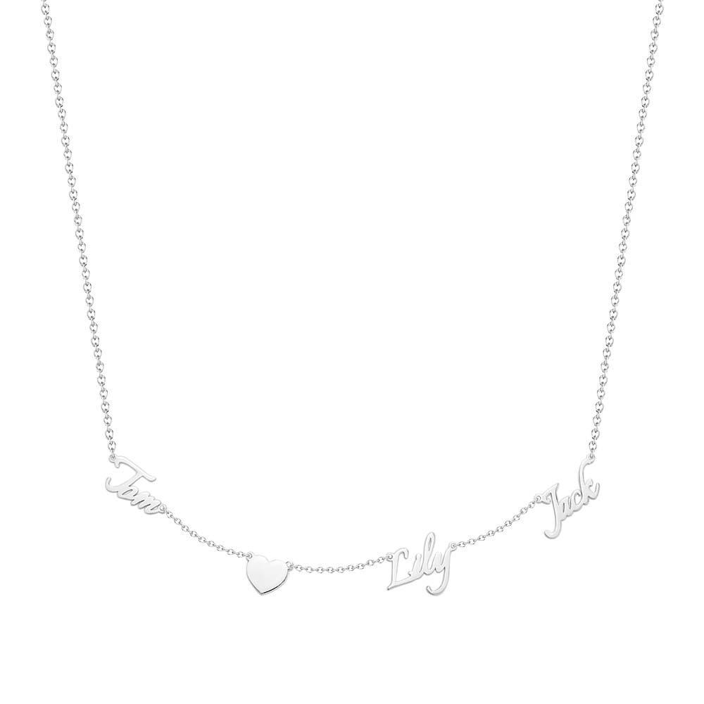 Custom Name and Pave Heart Charm Necklace Stylish Jewelry Gift For Women - soufeelus
