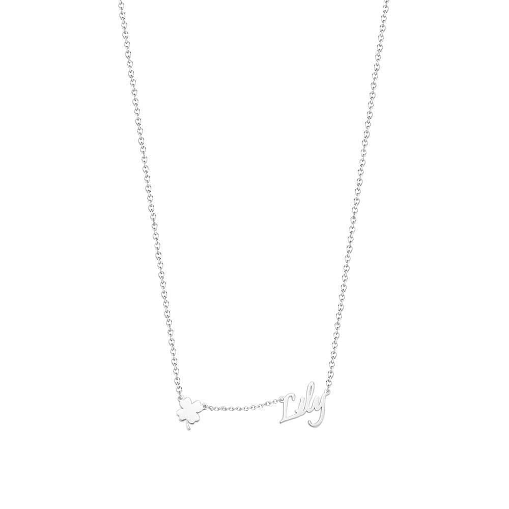 Custom Name and Pave Heart Charm Necklace Stylish Jewelry Gift For Women - soufeelus