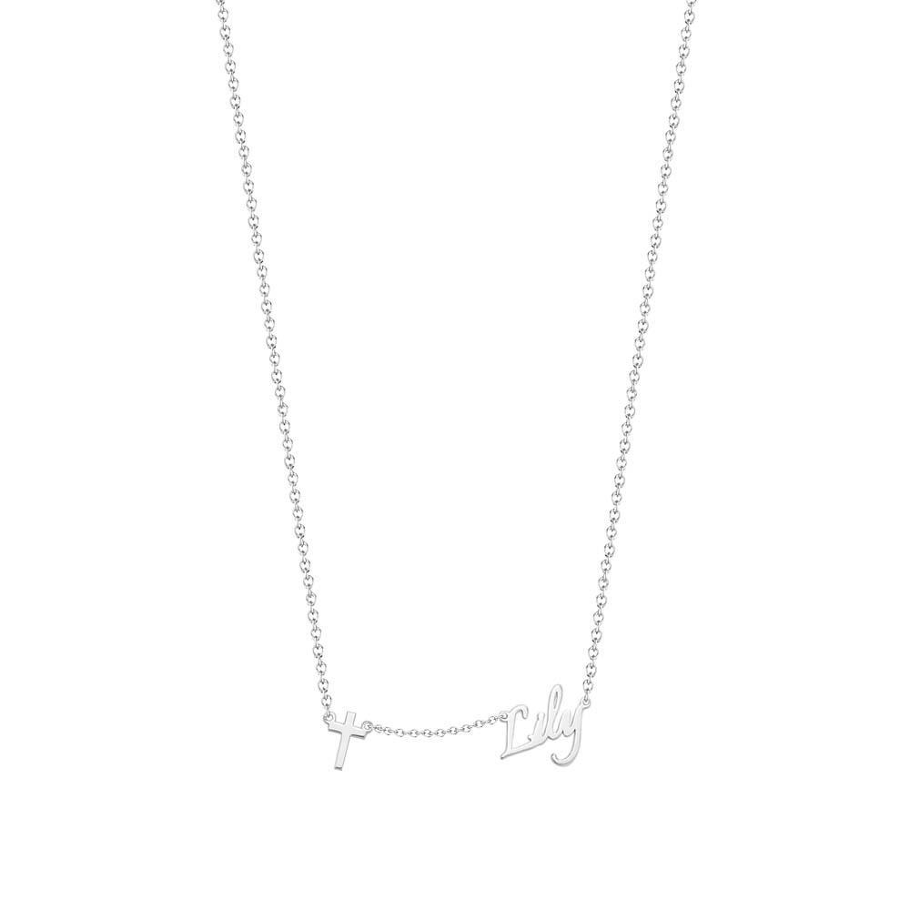 Custom Name and Pave Heart Charm Necklace Stylish Jewelry Gift For Women - soufeelus
