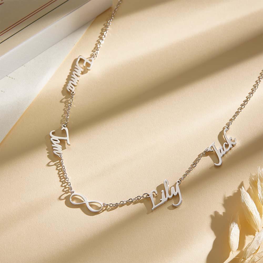 Custom Name and Pave Heart Charm Necklace Stylish Jewelry Gift For Women - soufeelus