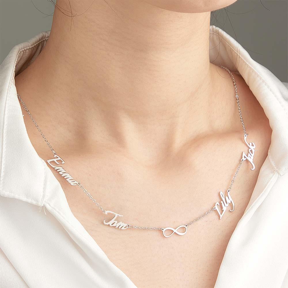 Custom Name and Pave Heart Charm Necklace Stylish Jewelry Gift For Women - soufeelus