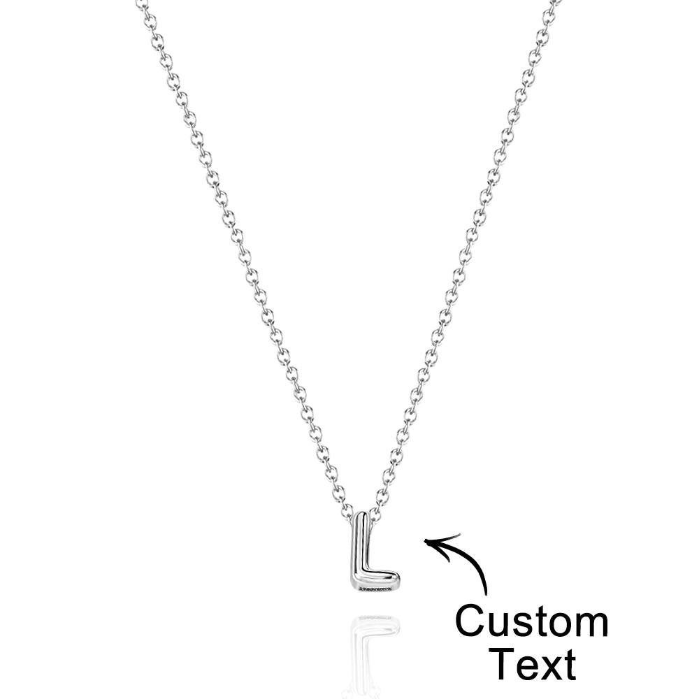 Bubble Letters Name Necklace