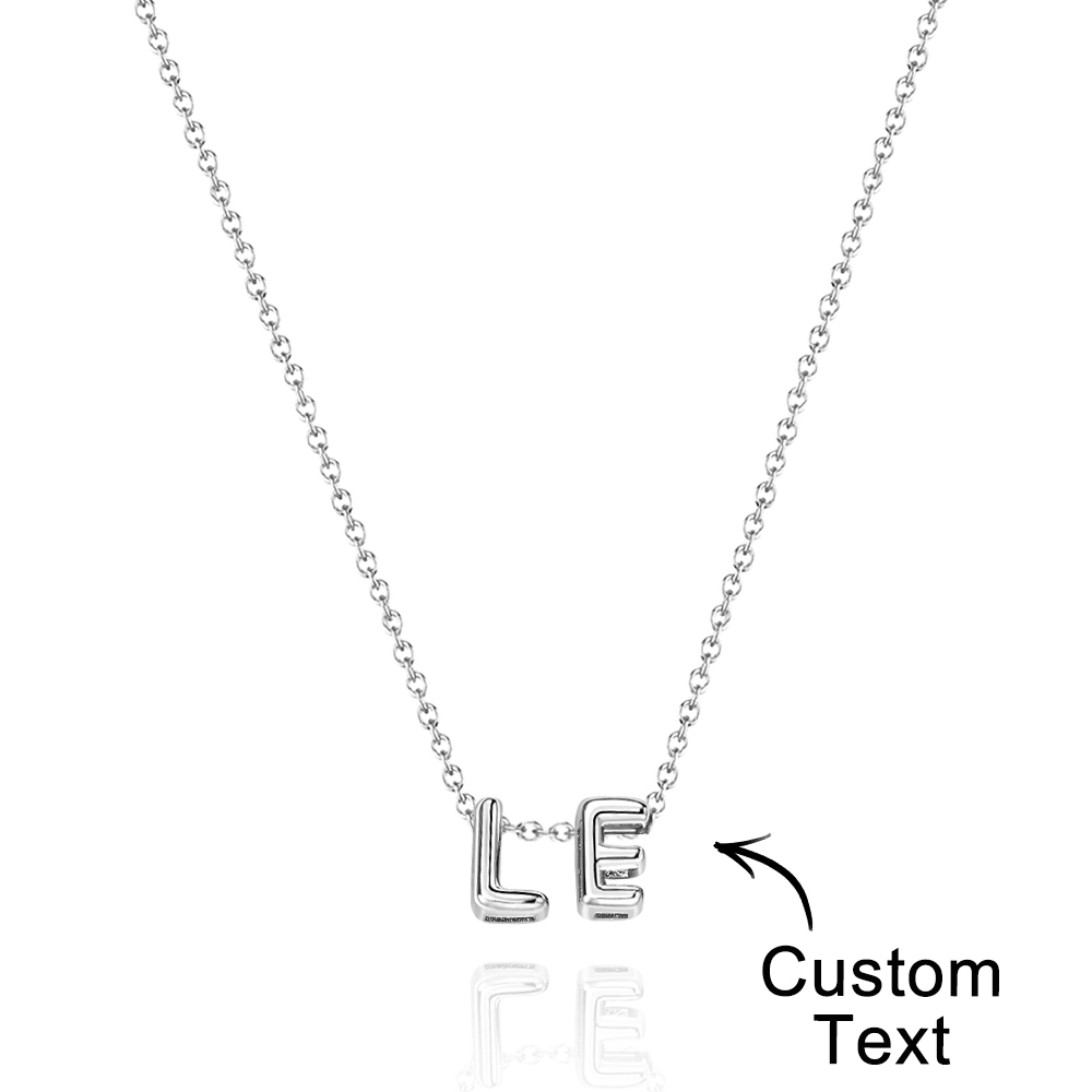 Bubble Letters Name Necklace