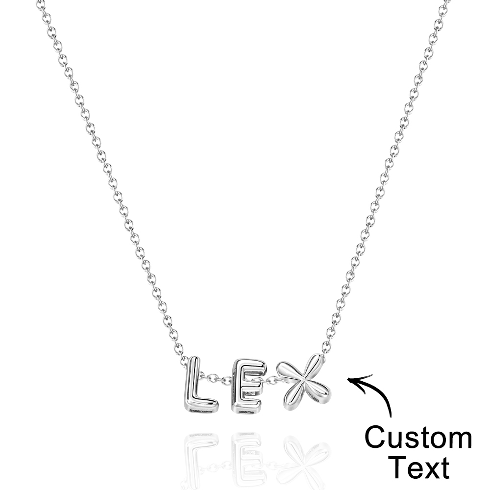 Bubble Letters Name Necklace
