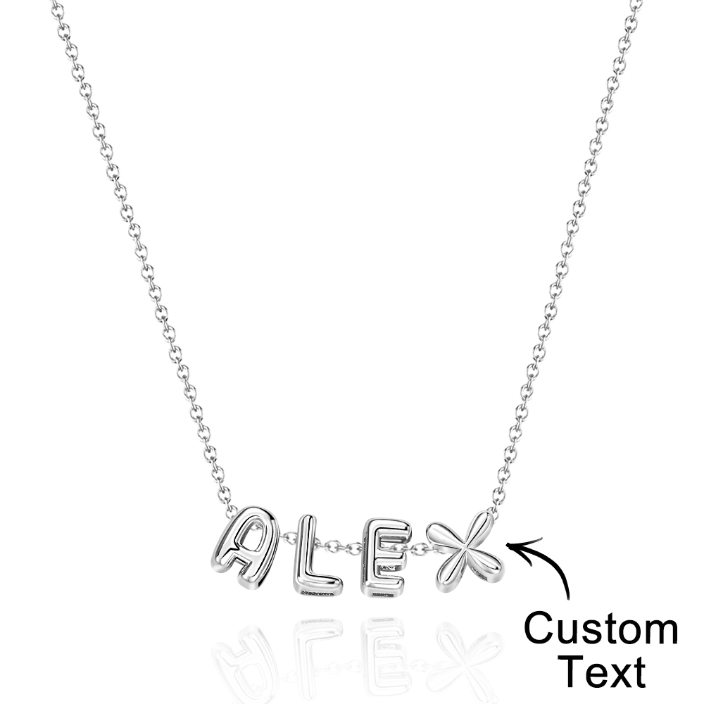 Bubble Letters Name Necklace