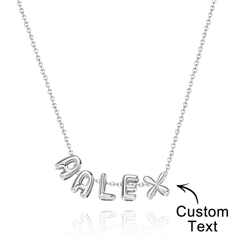 Bubble Letters Name Necklace