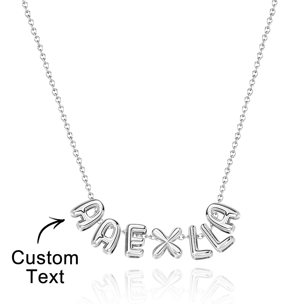 Bubble Letters Name Necklace