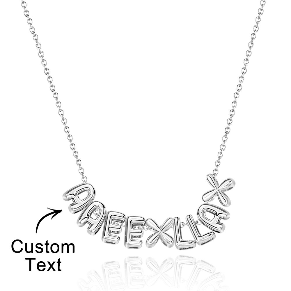 Bubble Letters Name Necklace