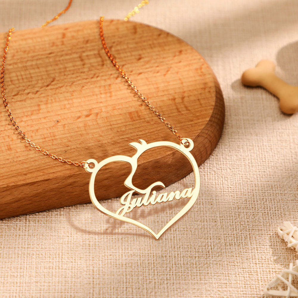 Personalized Heart Pet Memorial Necklace Memorial Gift for Her - soufeelus