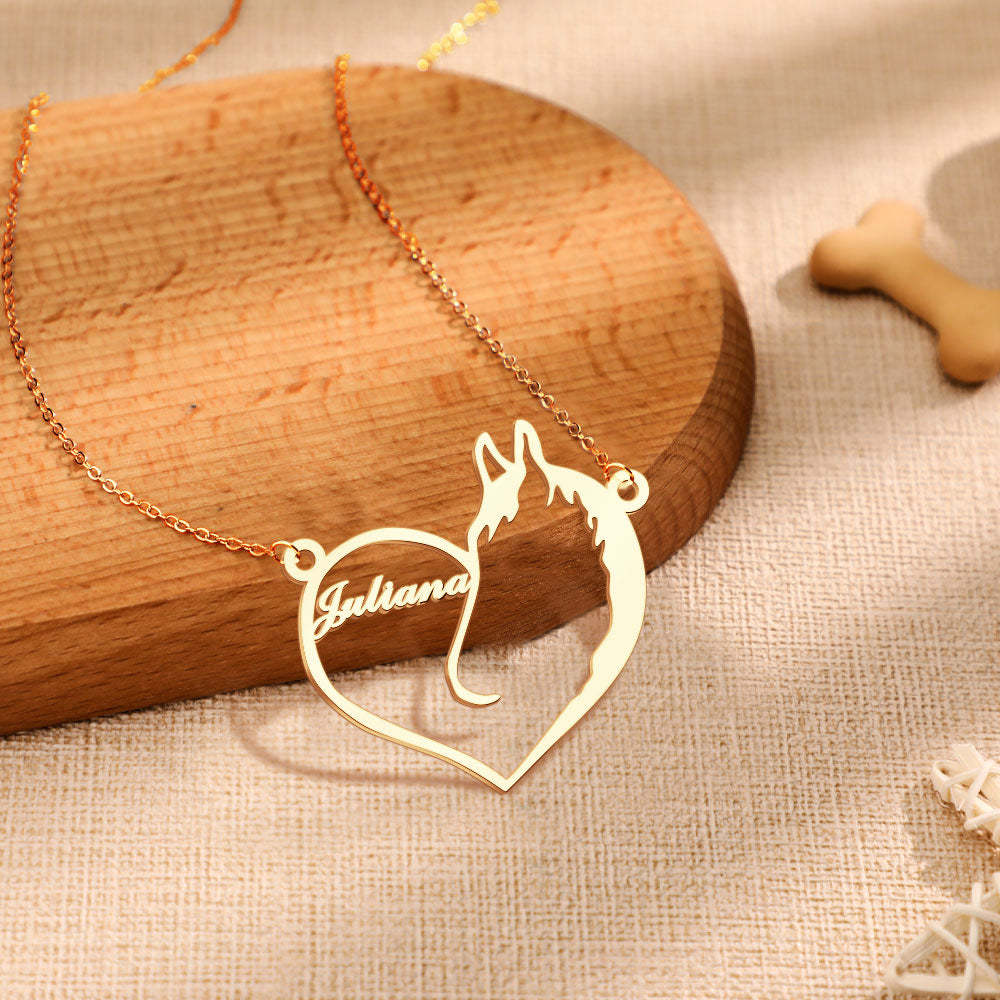 Personalized Heart Pet Memorial Necklace Memorial Gift for Her - soufeelus