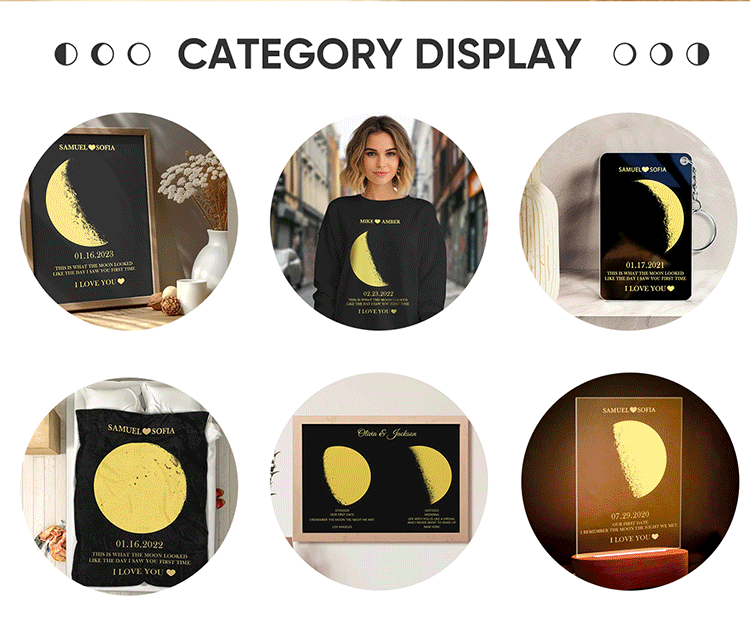 Custom Moon Phase and Names Wooden Frame with Your Text Custom Couple Art Frame Best Valentine's Day Gift detail image 7