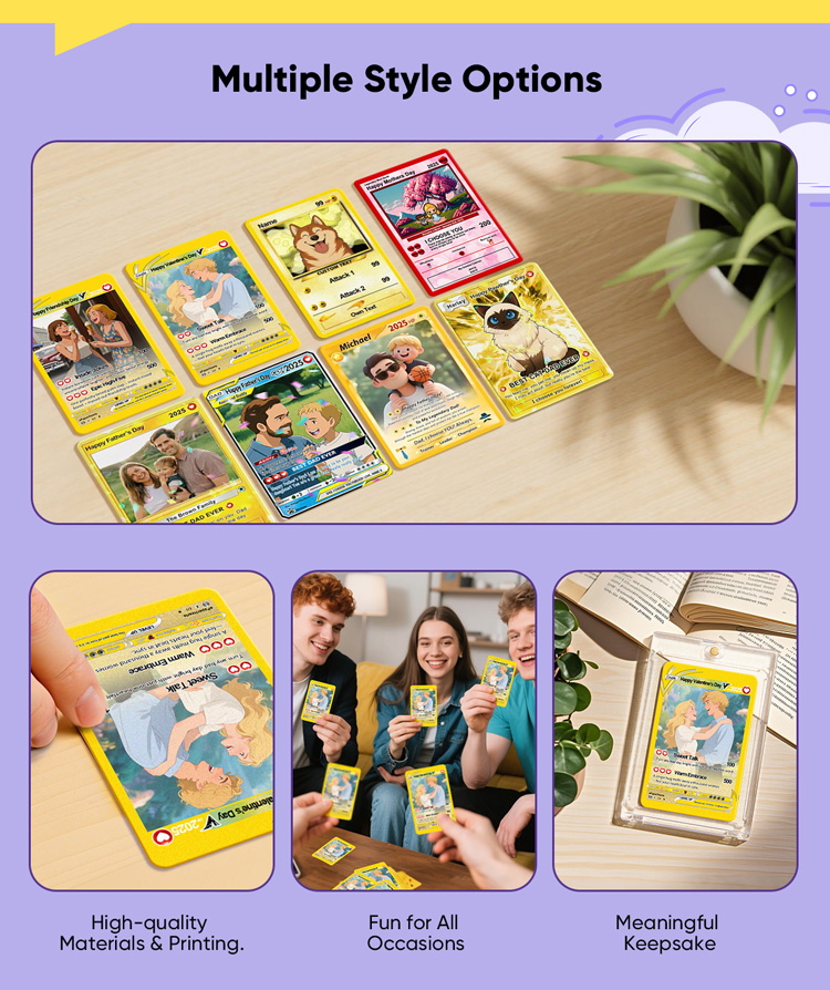 Custom Poke Card, Gift For dad, Father's Day Gift, Custom Poke Present detail image 3