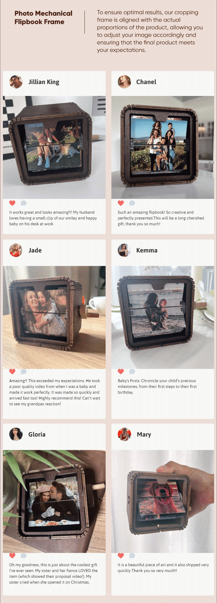 Custom 16 Photos Music Flipbook Frame Animation Machine Mechanical Hand Cranked Photo Album with Light Halloween Gift detail image 9