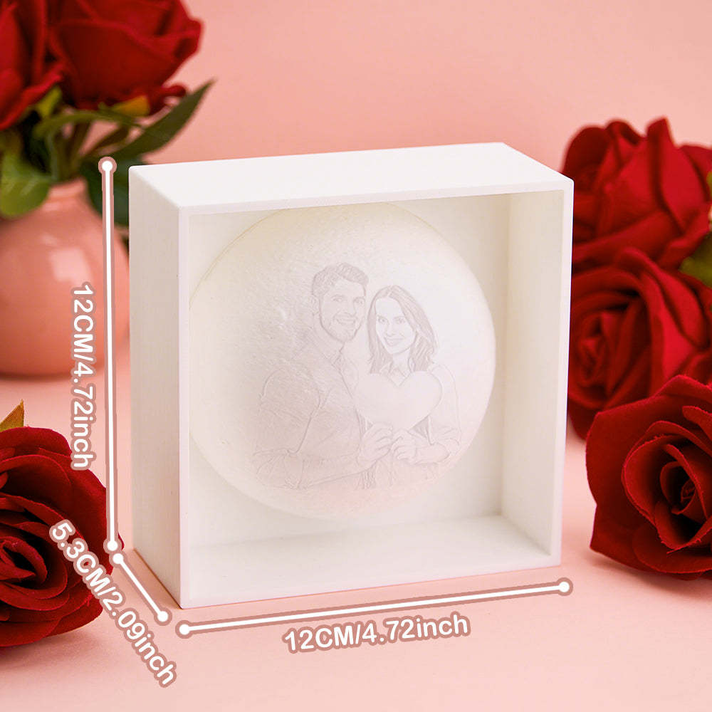 Personalized 3D Printed Photo Moon Light Gift for Lover - soufeelus