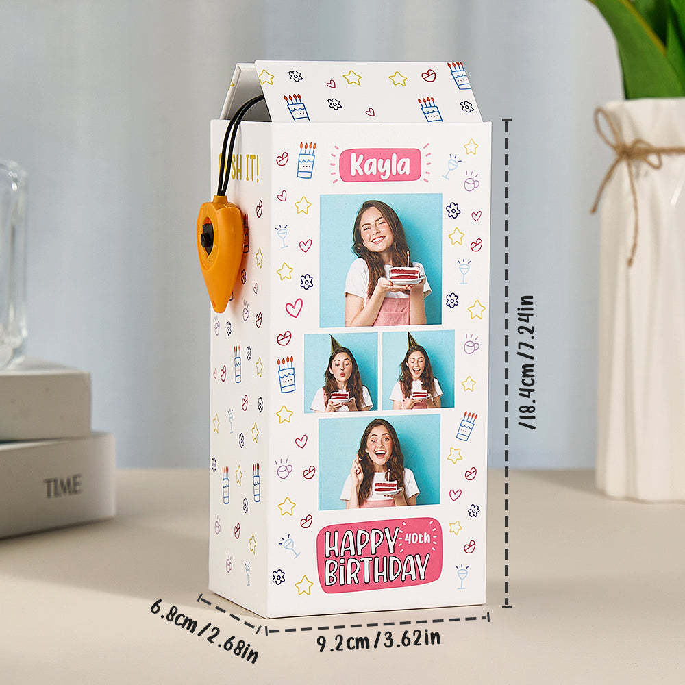 Personalized Birthday Money Box Surprise Pop Up Cash Box Unique Gift for Birthday - soufeelus