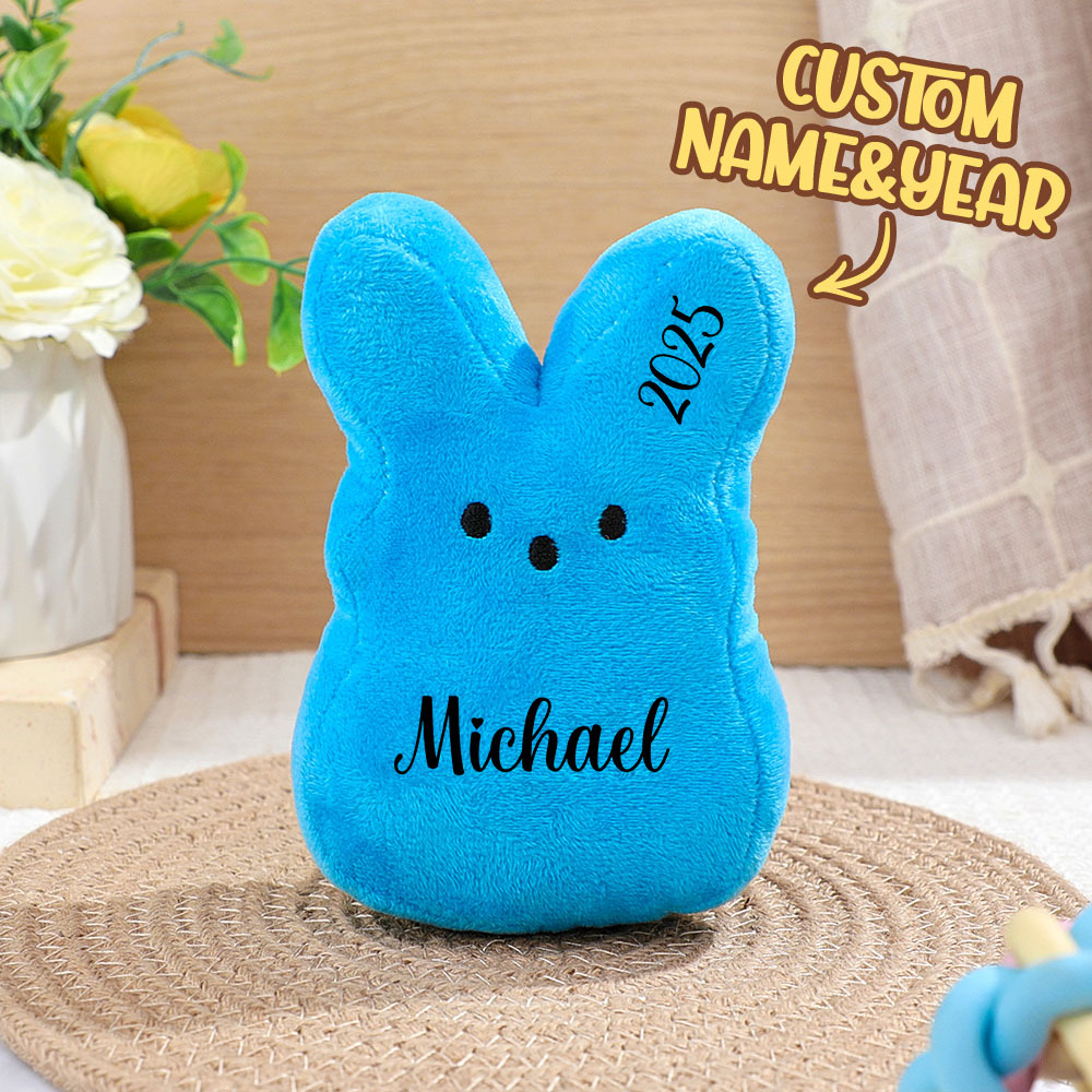 Easter Peeps Bunny Plush Toy,Personalized Peeps Bunnies,Mini Peeps Plush Doll,Easter basket,Baby Easter Gift,Plush Bunny,Custom Peeps Bunny