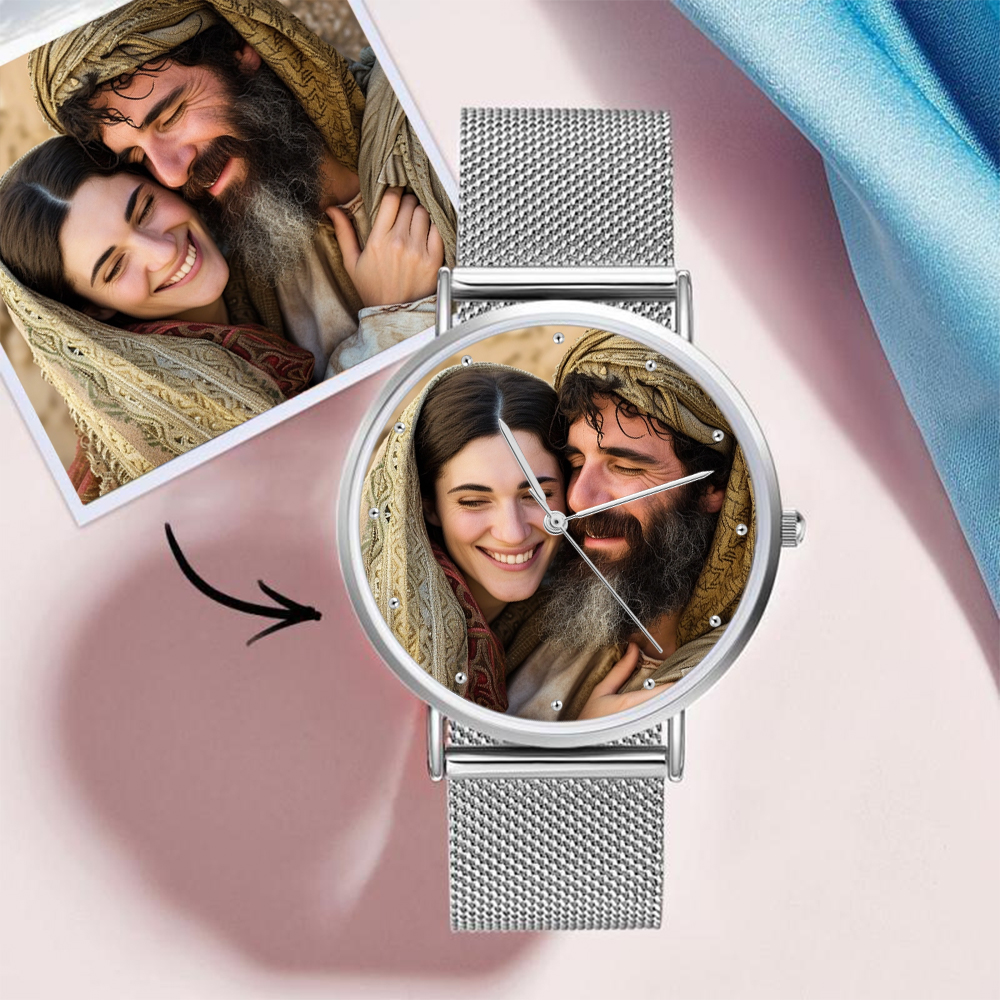 ساعات صور نسائية منقوشة من Soufeel مع حزام من خليط معدني هدية للذكرى السنوية للزوجين