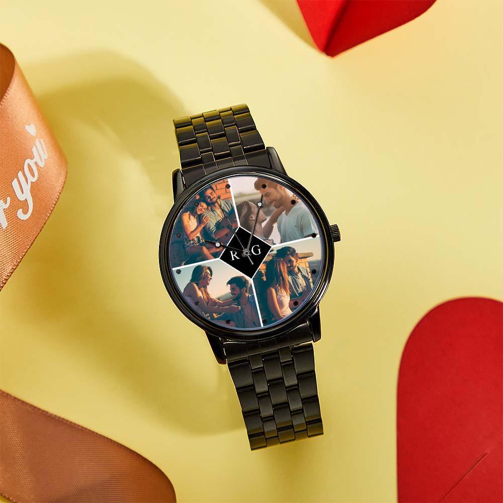 Custom Photo Watch for Men Personalized Engraved Picture Watch For Valentine's Day To Boyfriend - soufeelus
