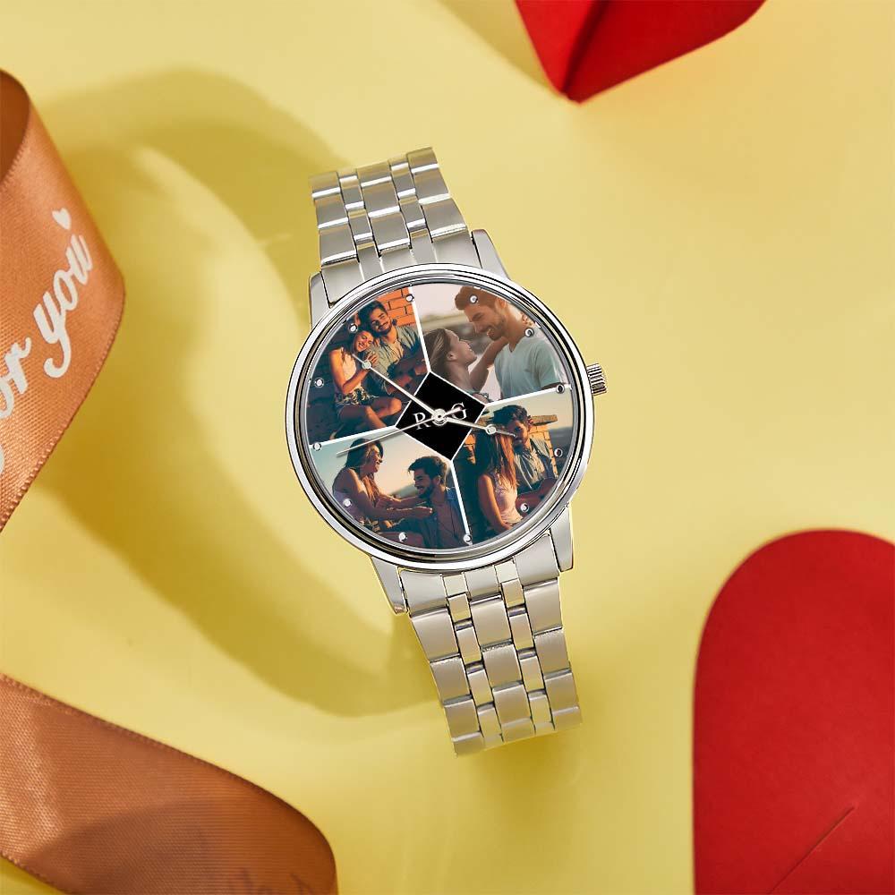 Custom Photo Watch for Men Personalized Engraved Picture Watch For Valentine's Day To Boyfriend - soufeelus