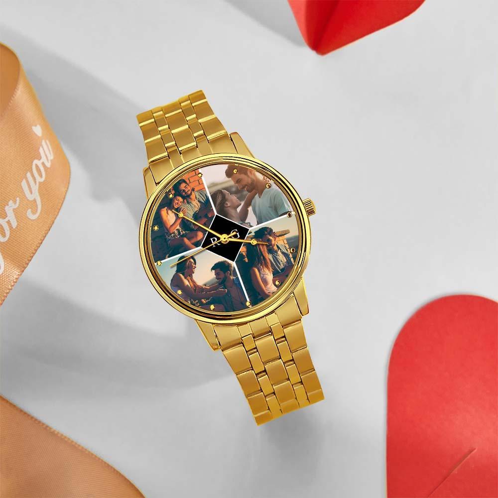 Custom Photo Watch for Men Personalized Engraved Picture Watch For Valentine's Day To Boyfriend - soufeelus