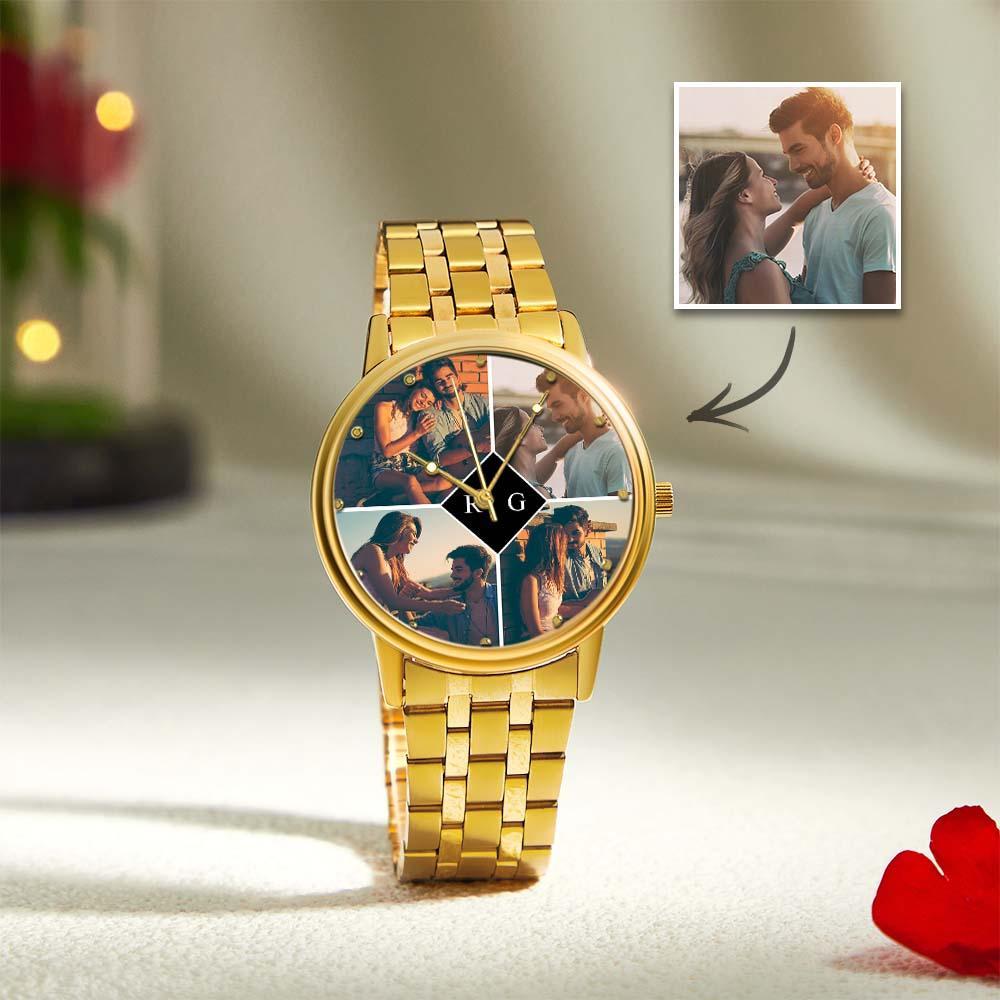 Custom Photo Watch for Men Personalized Engraved Picture Watch For Valentine's Day To Boyfriend - soufeelus