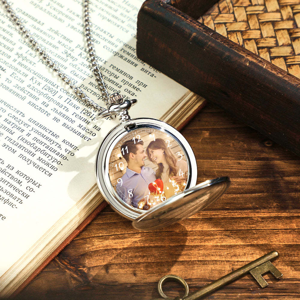 Custom Photo Pocket Watch Personalised Engravable Pocket Watchs Gift - soufeelus