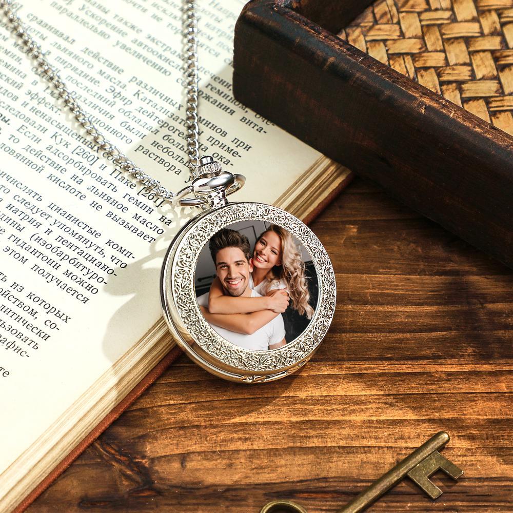 Custom Photo and Engravable Pocket Watch Personalised Vintage Pocket Watchs Gift - soufeelus