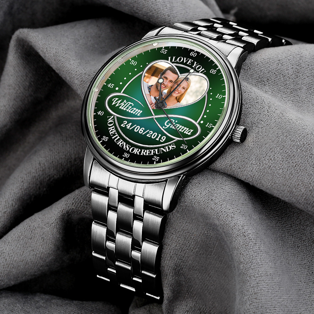 Custom Couple Photo Watches Custom Infinity Watch Stainless Steel Watches Various Watch Styles Couple Gifts