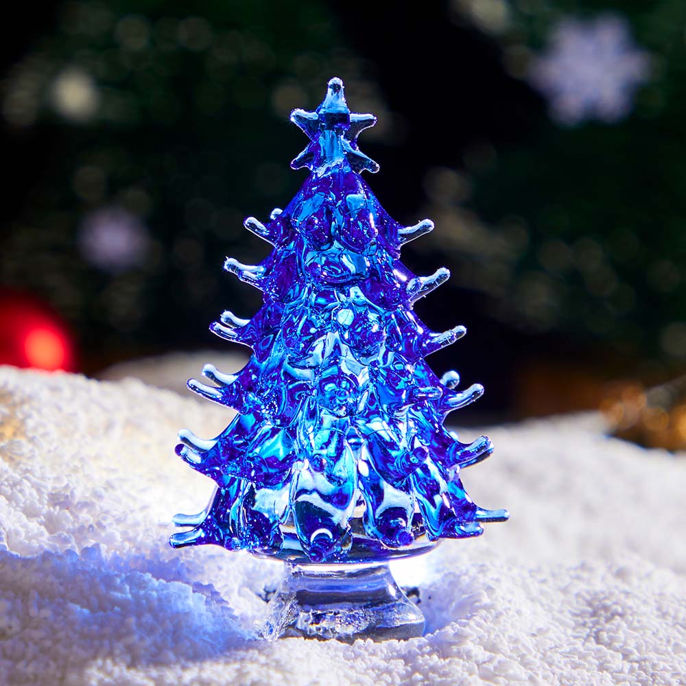 Transparent Crystal Mini Christmas Tree Desktop Ornaments Christmas Gifts - soufeelus