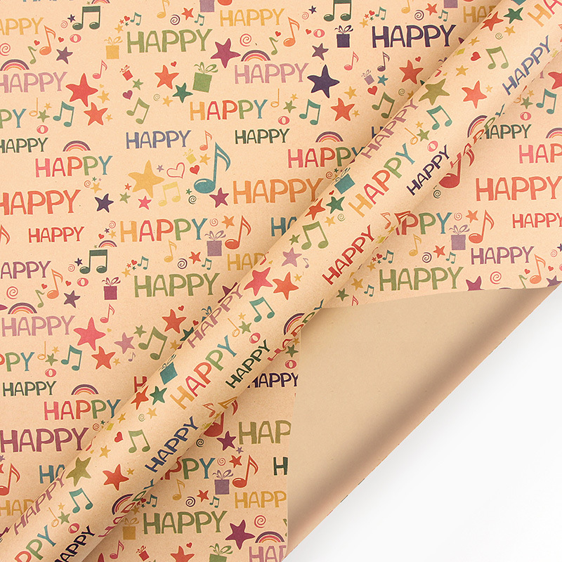 Gift Wrap Happy Musical Note Small Size - soufeelus