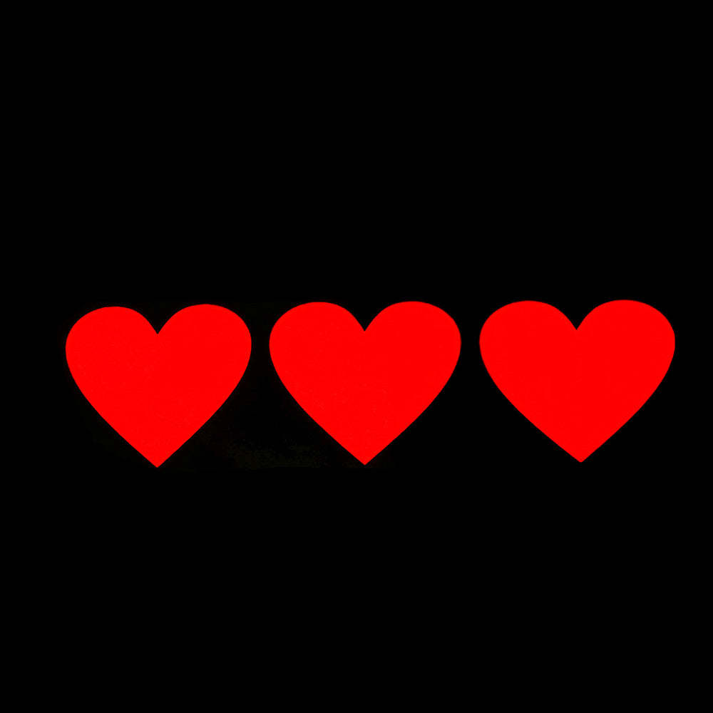 Car Windshield Glow Panel LED Car Sticker Hearts
