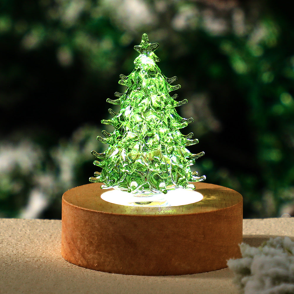 USB Wooden Round Base - White Light - soufeelus