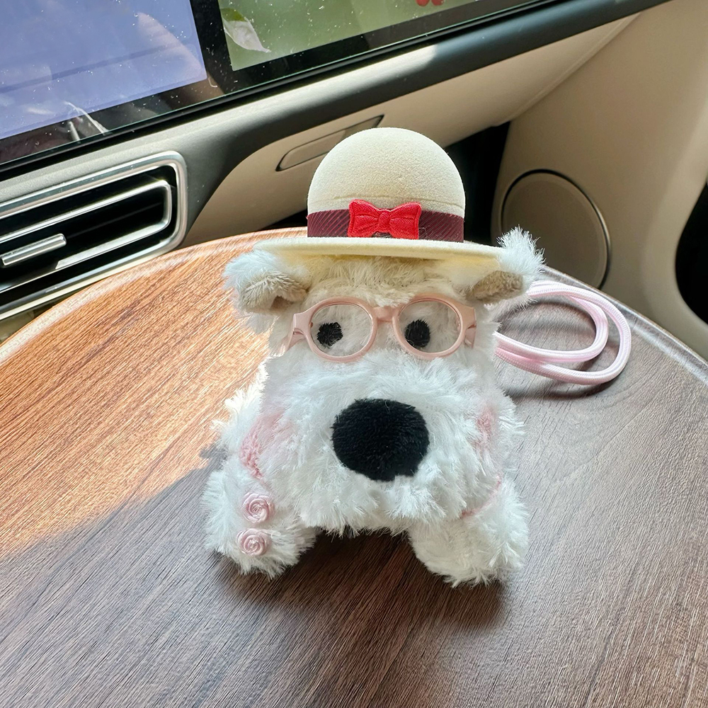 Westie Dog-Shaped Ring Box with Hat Cute Engagement Jewelry Gift for Her - soufeelus