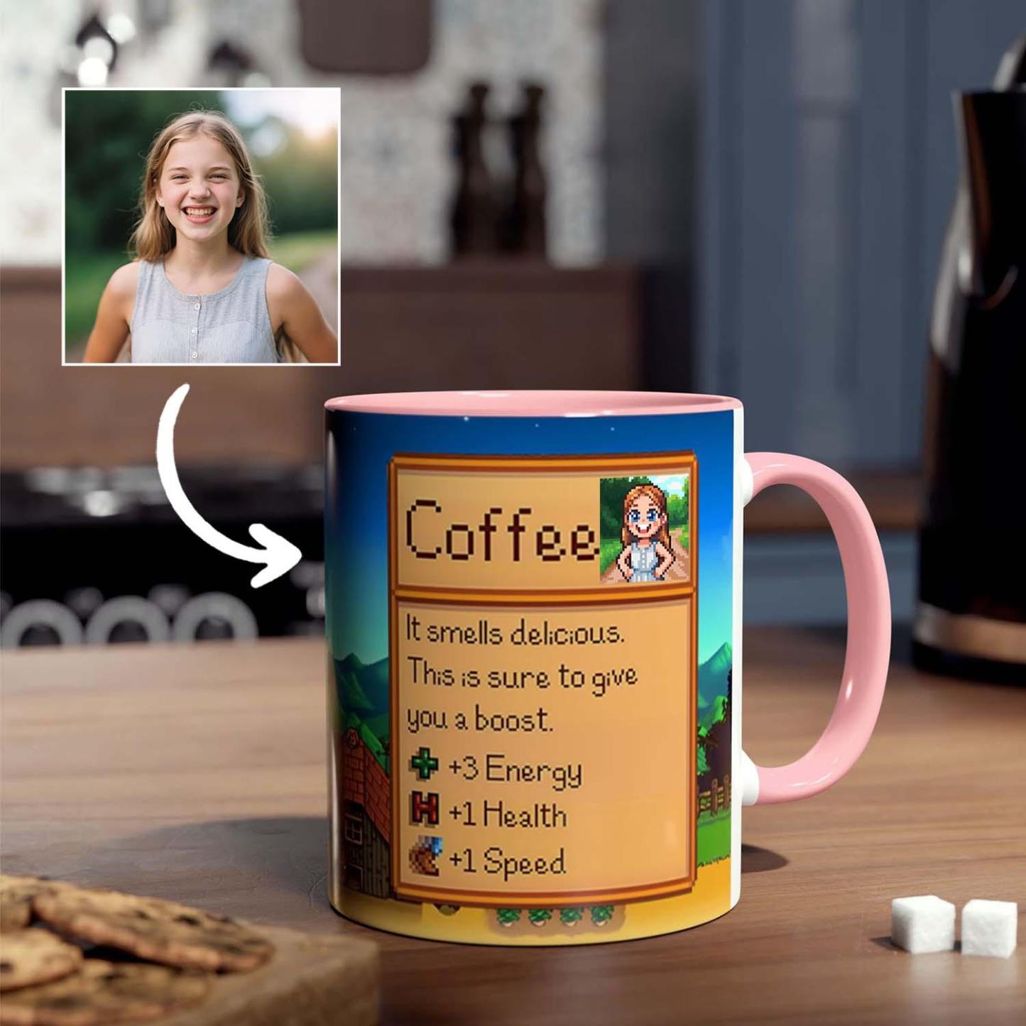 Custom Pixel Style Photo Mug Stylish Coffee Mug for Home & Office Heat-Resistant Tea Cup with Unique Designs Best Gift for Her