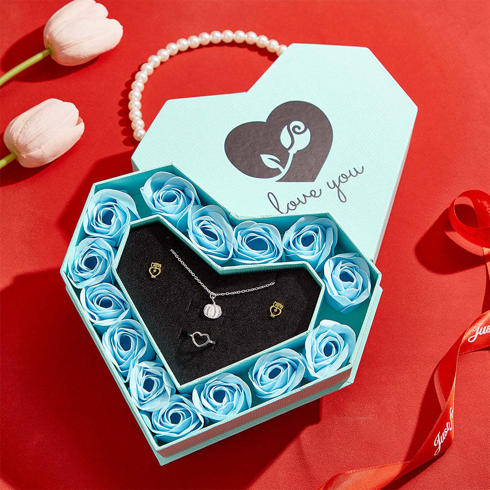 Romantic Heart Shaped Handheld Jewellery Gift Box Valentine's Day Gift - soufeelus