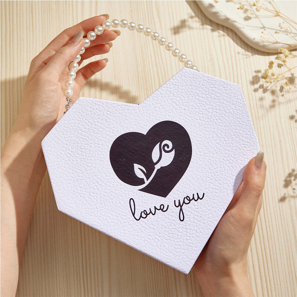 Romantic Heart Shaped Handheld Jewellery Gift Box Valentine's Day Gift - soufeelus