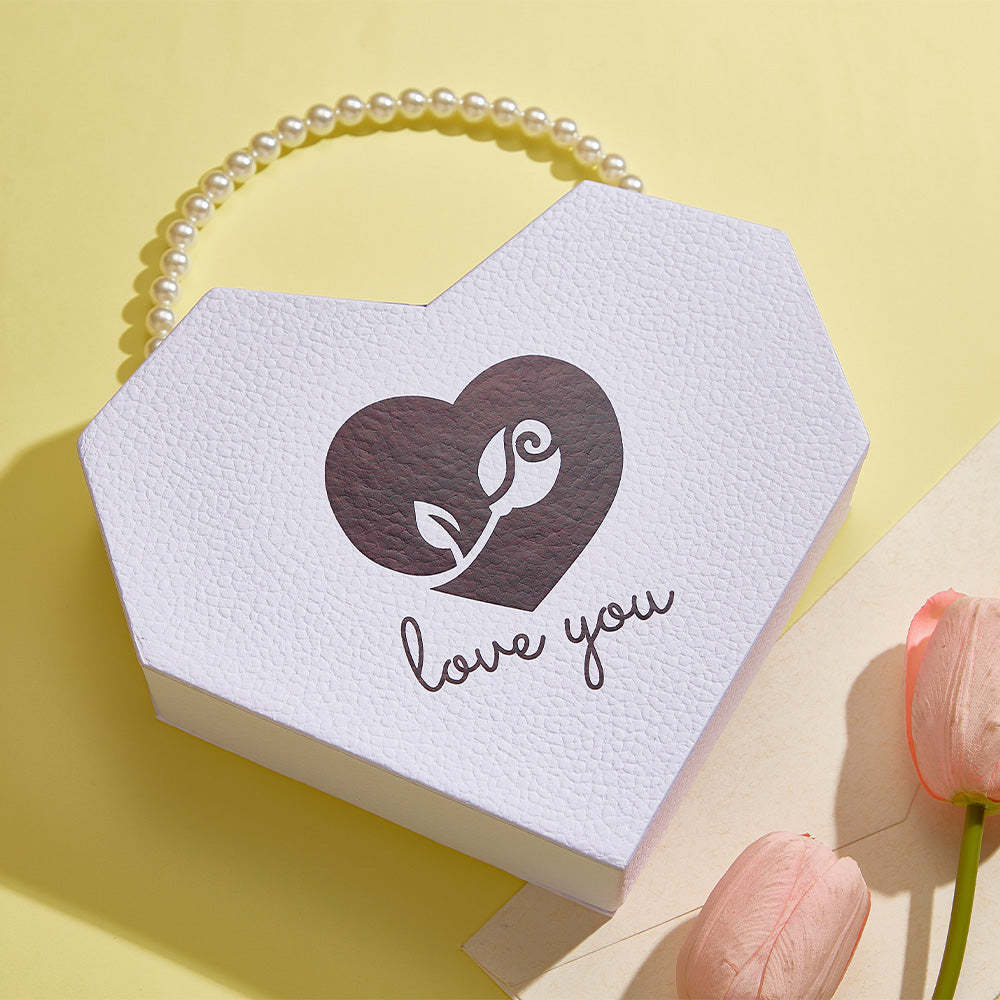 Romantic Heart Shaped Handheld Jewellery Gift Box Valentine's Day Gift - soufeelus
