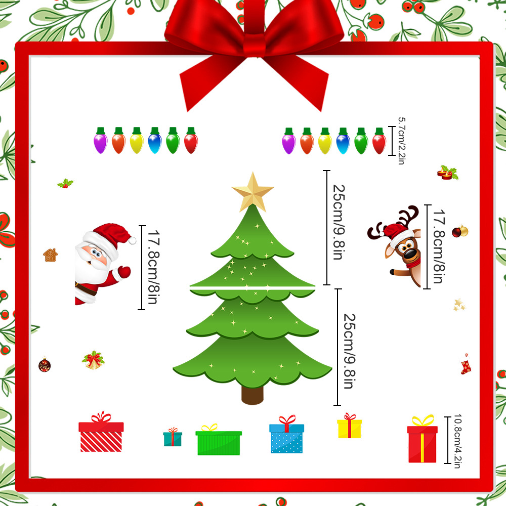 Magnetic Stickers Christmas Tree Decorations Fridge Magnets Sticker Decoration