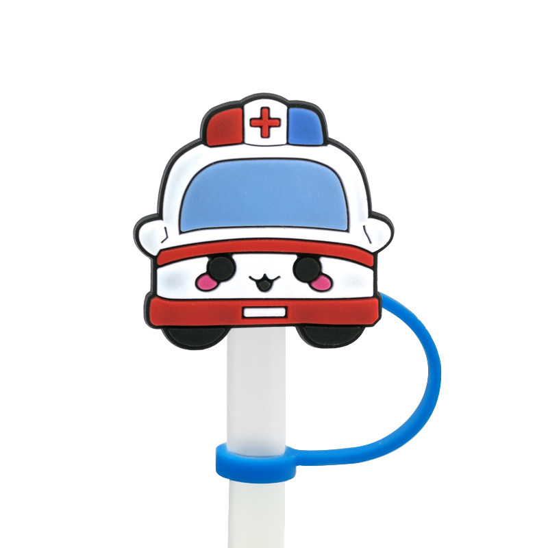 Ambulance Silicone Straw Protective Cover