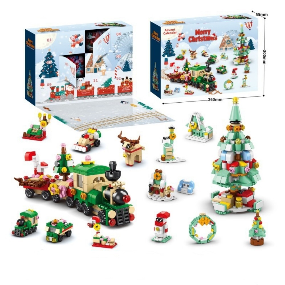 Christmas 2024 Building Blocks for 6-12 Year Olds - 12 Day Countdown Calendar Gift Box - 6 in 1 Christmas Gifts