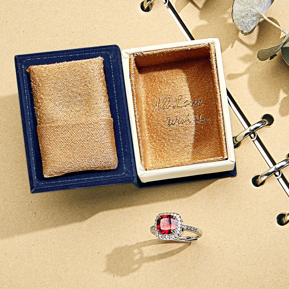 Book Shape Box with Adjustable Ring Multicolor Valentine's Day Gift For Lover For Her - soufeelus