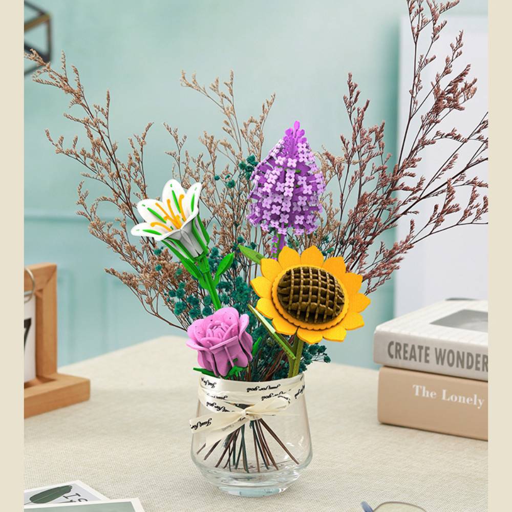 DIY Wooden Flower Puzzle 3D Puzzle Mother's Day Gifts for Mum - soufeelus