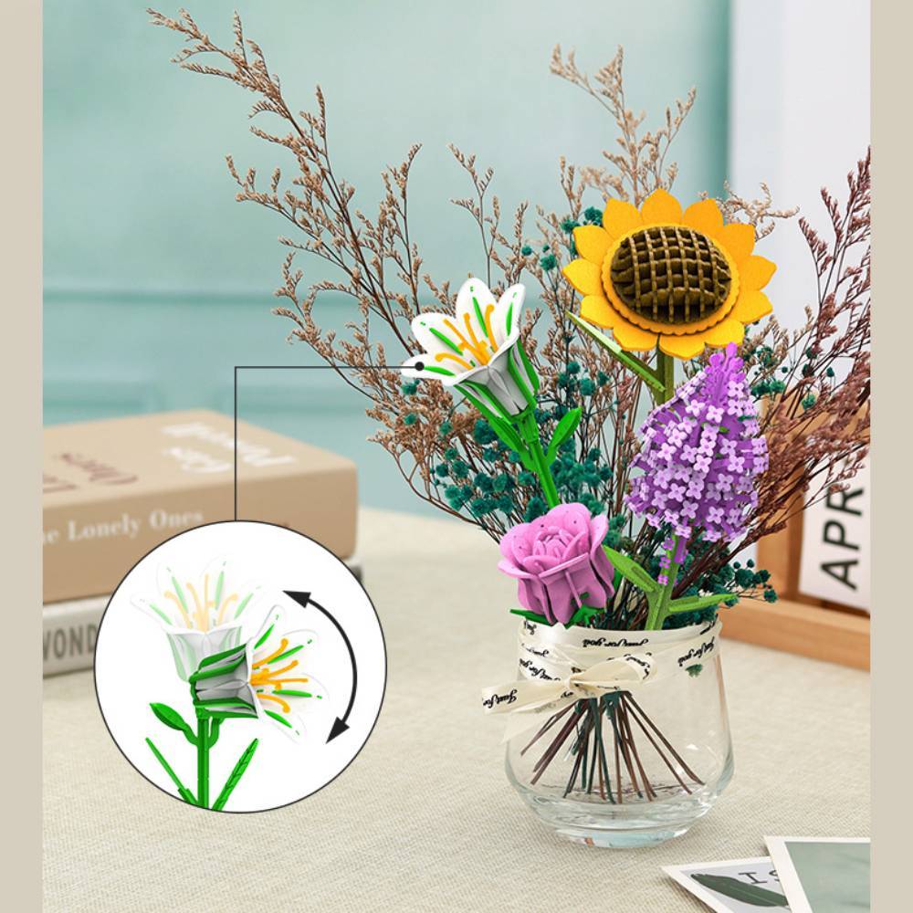 DIY Wooden Flower Puzzle 3D Puzzle Mother's Day Gifts for Mum - soufeelus